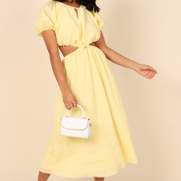 Yellow Cutout Dress - Picture 3 of 7